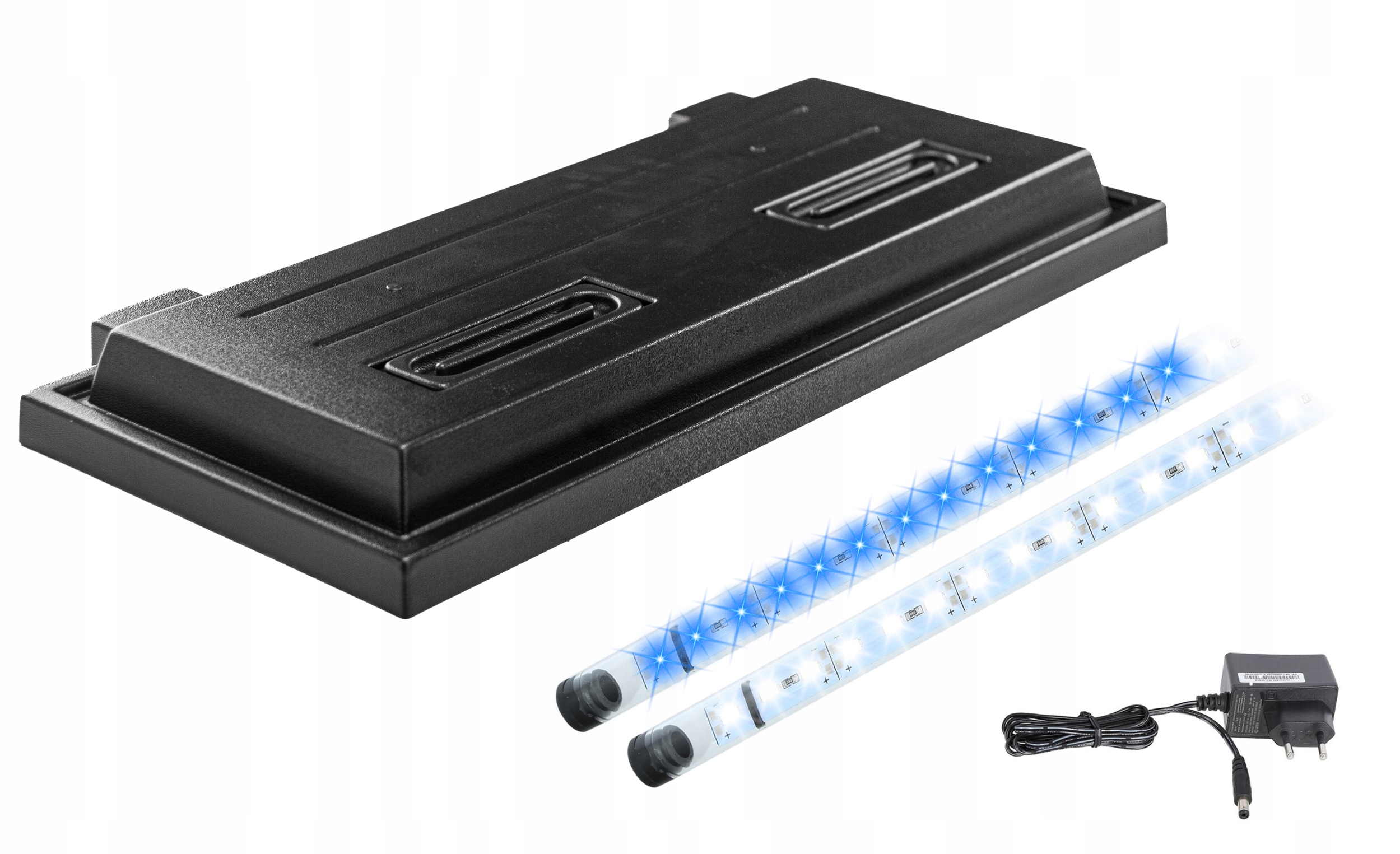 Levně Krytka do akvária 100x40 černá Led osvětlení Bílá Modrá