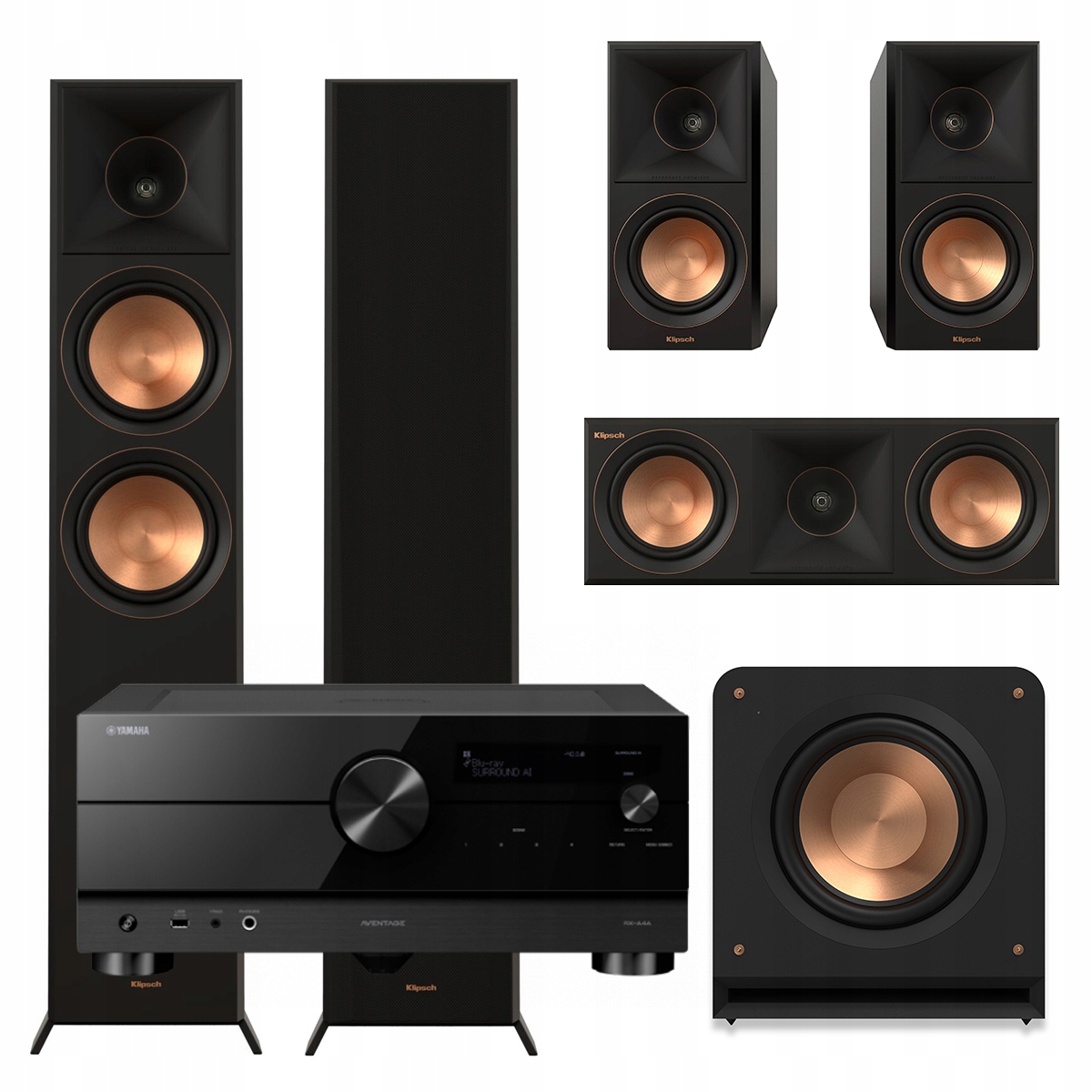 Klipsch RP-6000F II RP-500M RP-500C RP-1200SW Yamaha Aventage RX-A4A
