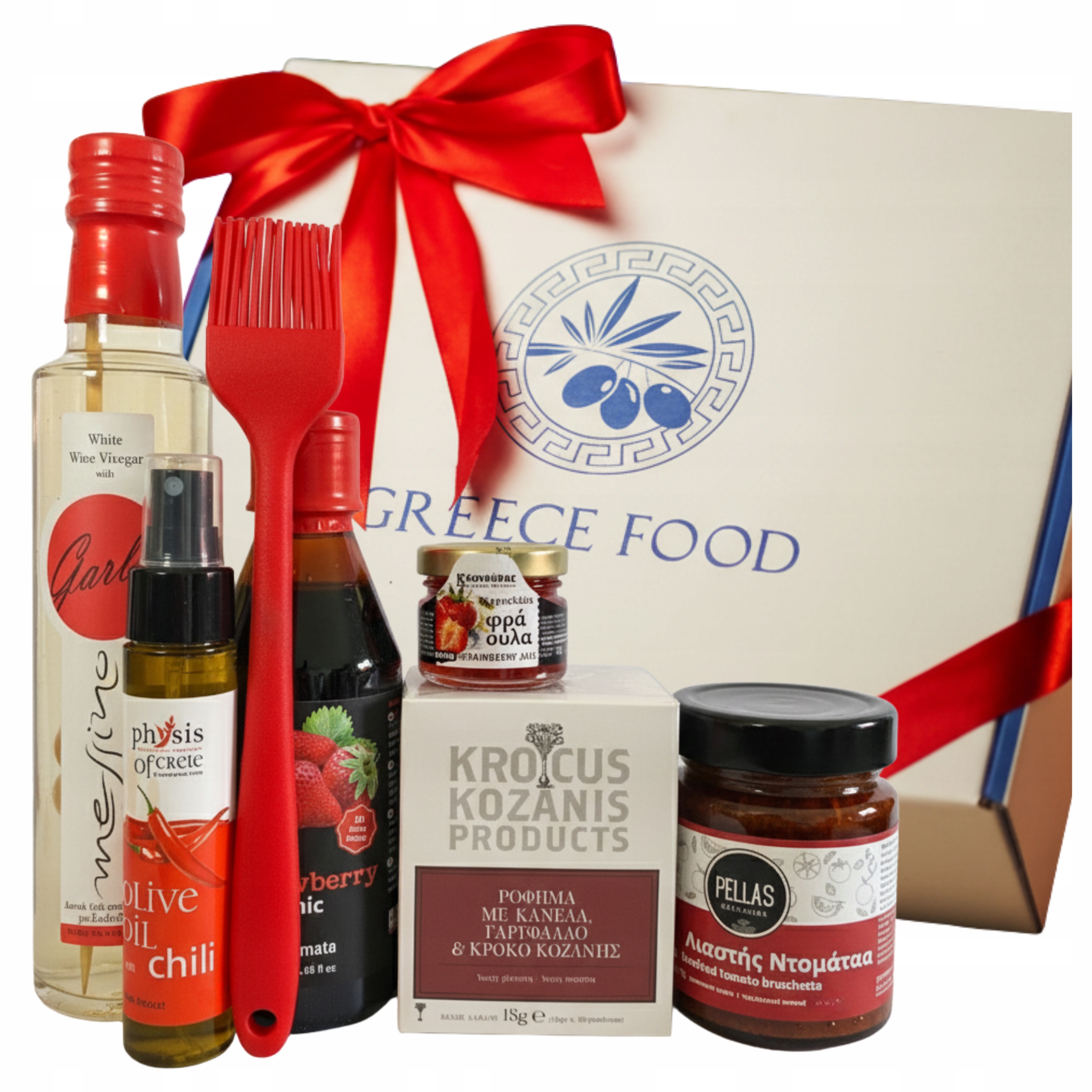 Levně Dárek Dárková Sada Firmových Řeckých Lahůdek Červená