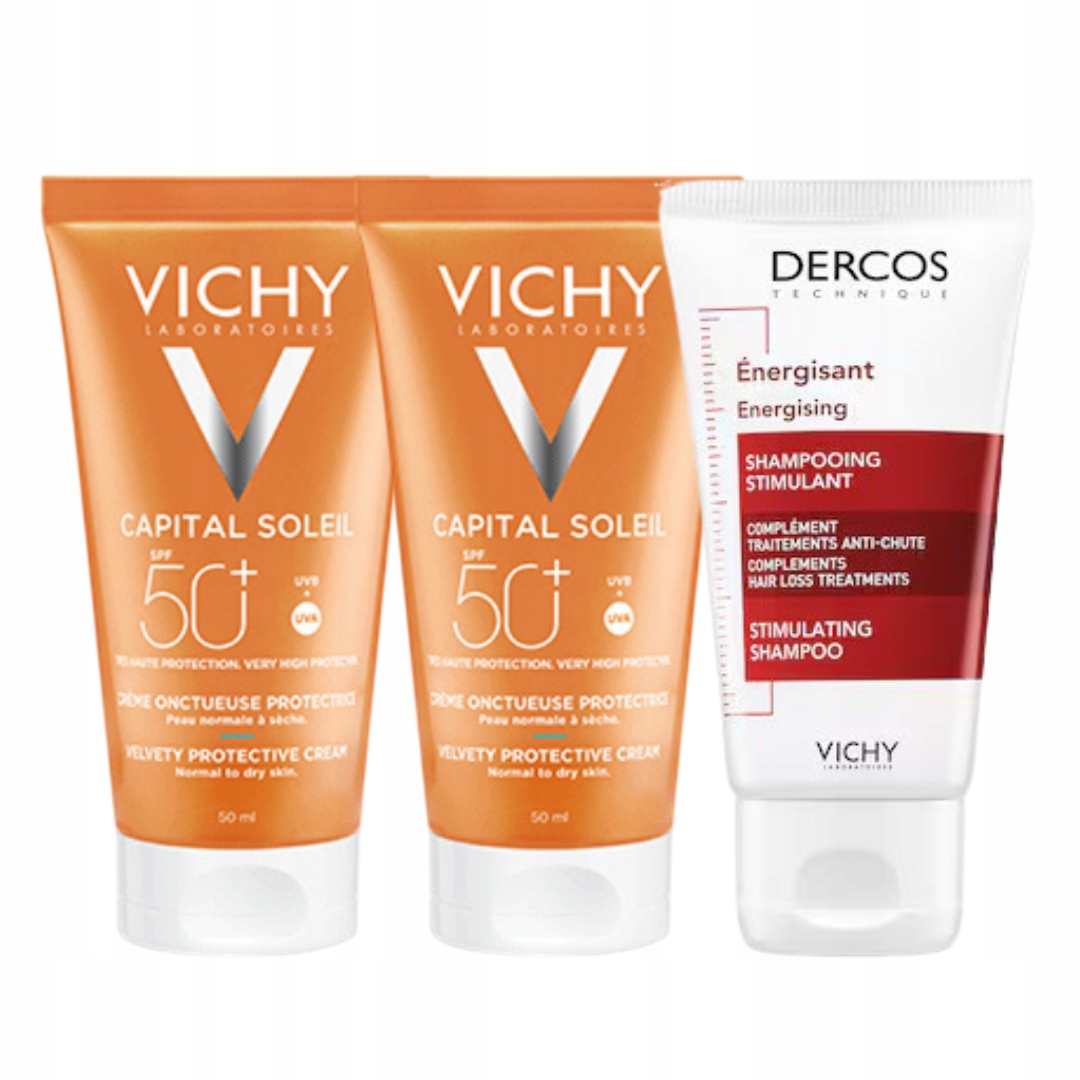 Vichy Capital Soleil Krem aksamitny ochronny do twarzy SPF50+ 50 ml 2PAK