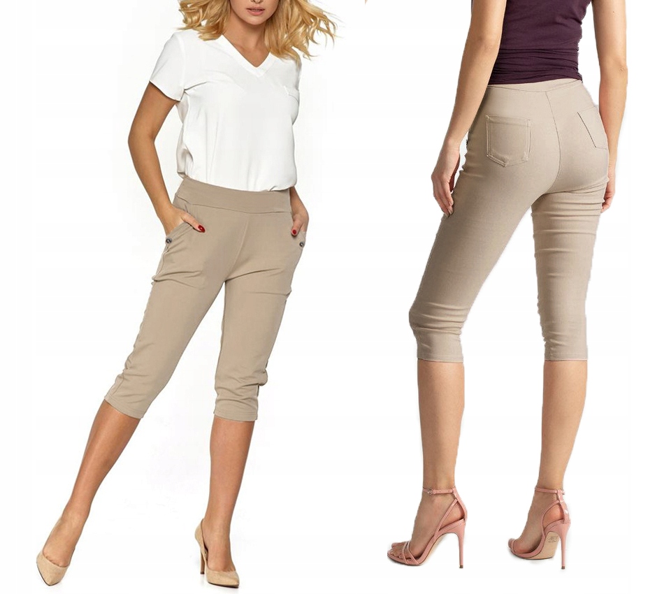 

Spodnie krókie Rybaczki jeans piaskowy 322 36 S