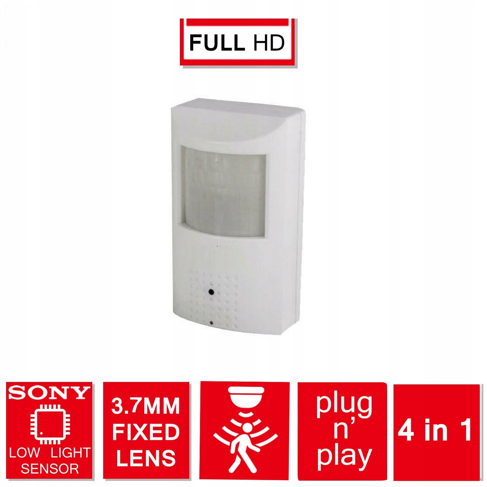 Skrytá Kamera V Senzore Pohybu 2MPX Ahd 4v1