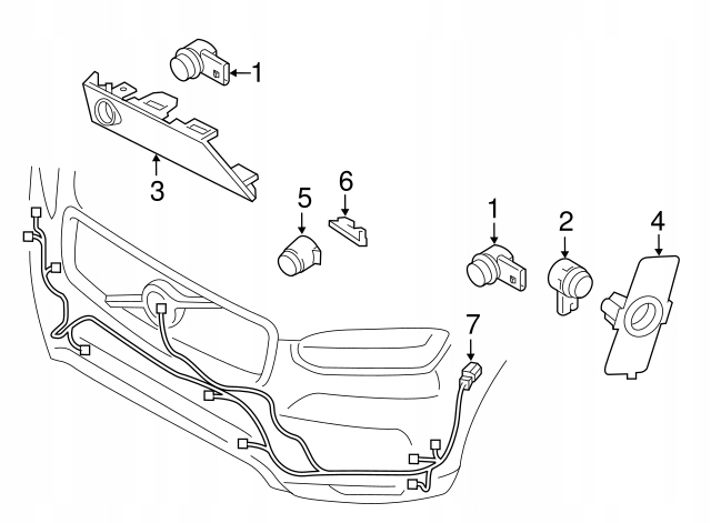 Volvo XC60 II svazek pro instalaci předního nárazníku sada Oe 32287398