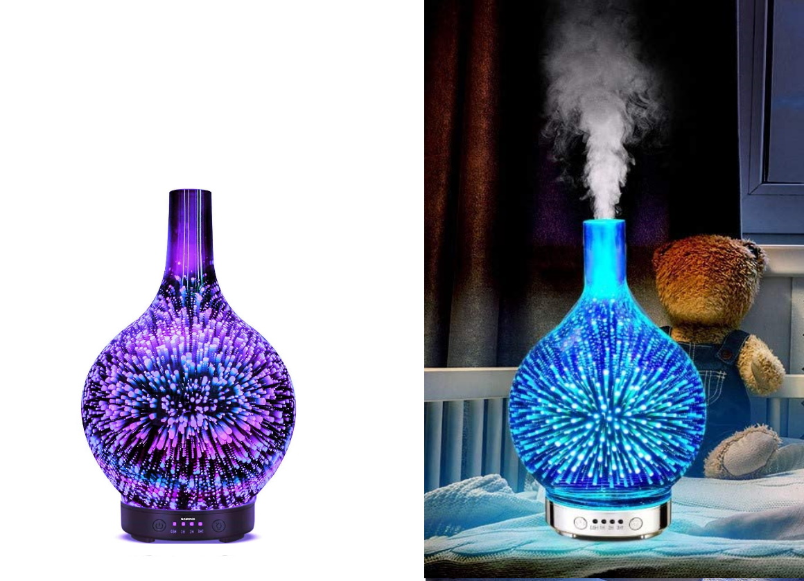 NAWILŻACZ POWIETRZA LAMPA 3D SZKLANY DYFUZOR AROMATERAPIA NA PREZENT Kod producenta dyfuzor 3D