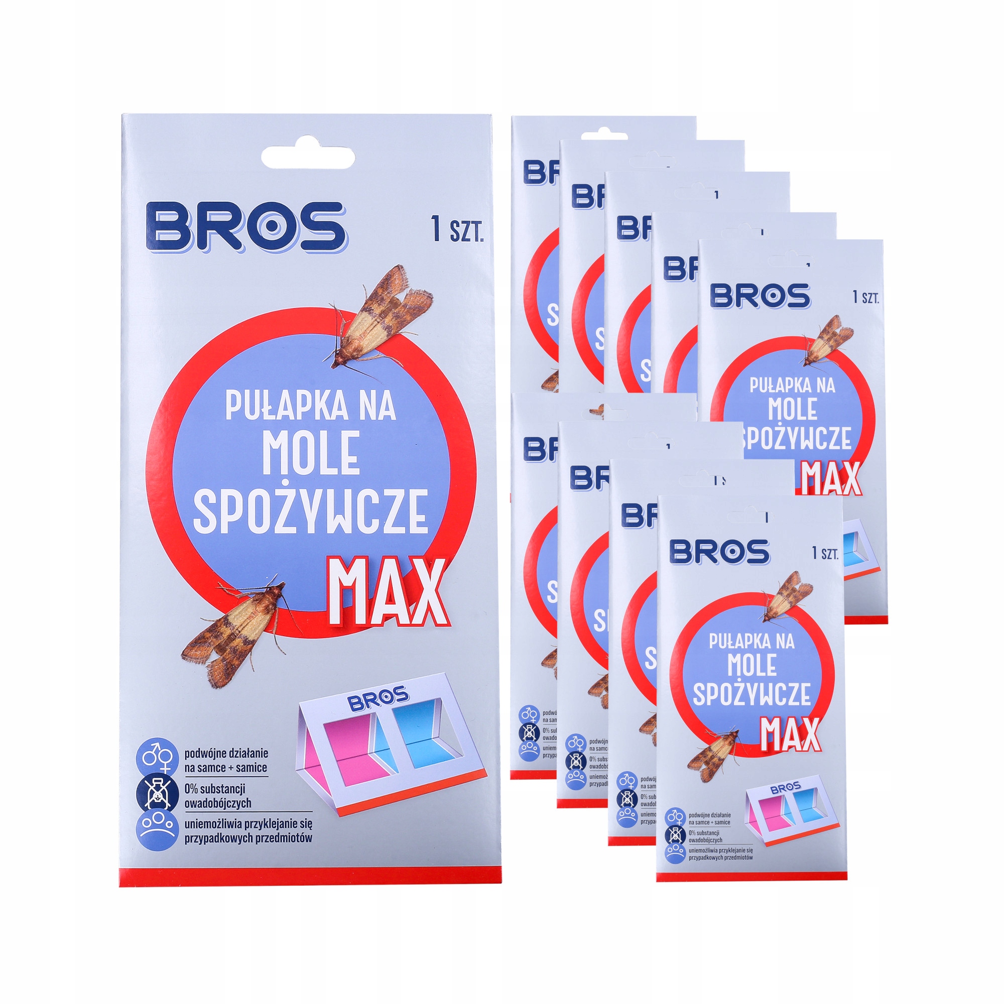 

Bros Pułapka Na Mole Spożywcze Max Lep Klej 10 Szt