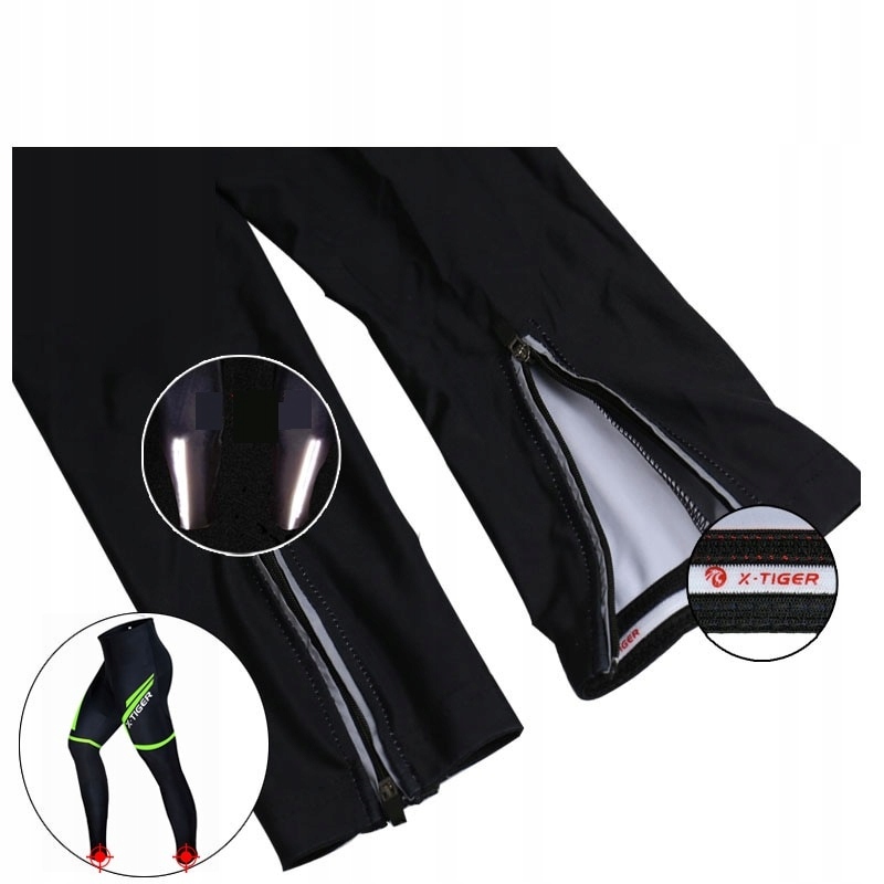 MĘSKI STRÓJ ROWEROWY KOMPLET KOLARSKI Z WKŁADKĄ ŻELOWĄ I OCIEPLENIEM ZIMA L Płeć mężczyzna