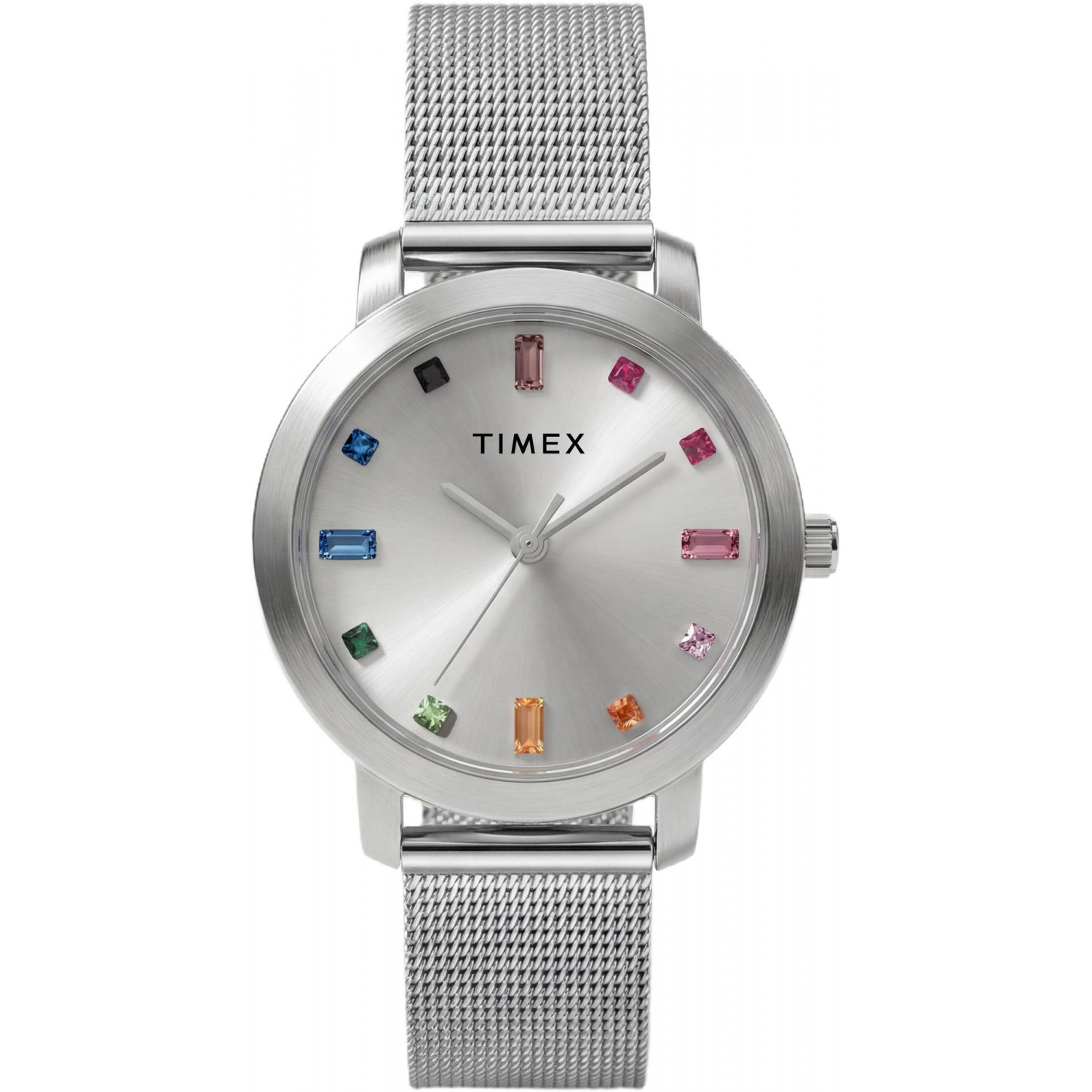Dámské hodinky Timex TW2Y48600 Zirkony stříbrné