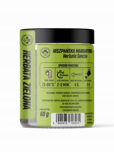 Levně Čaj Zelená Španělská Mandarinka 60 G Coffee Hunter Sp. z o.o.