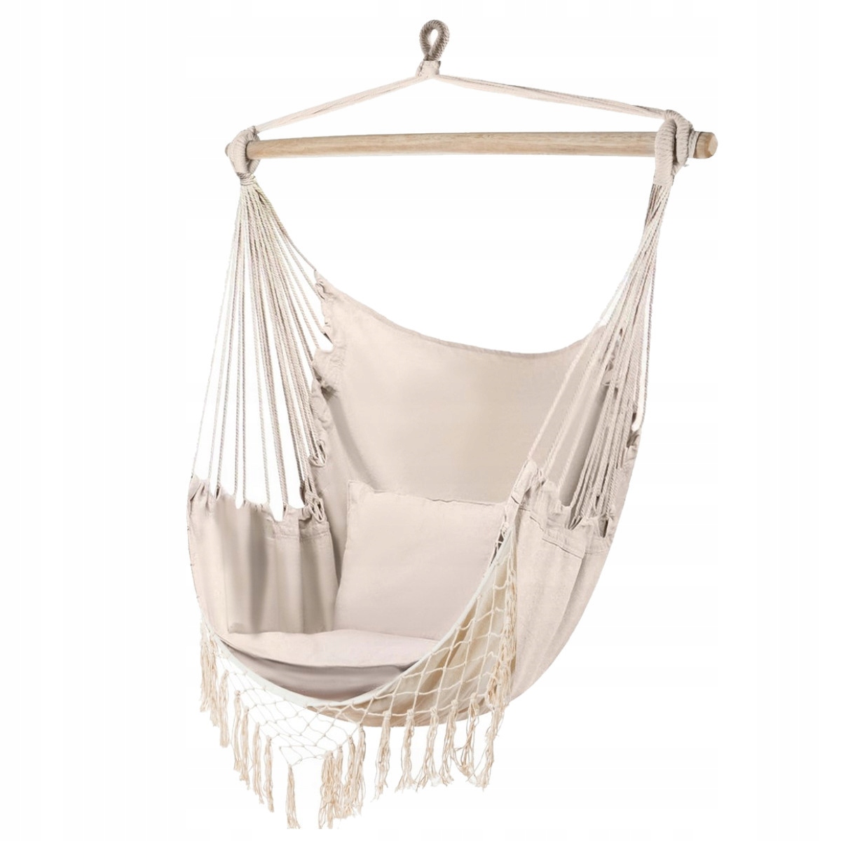 Závěsné Křeslo Brazilské Houpací Křeslo Houpací Houpačka 2 Polštáře 120 kg