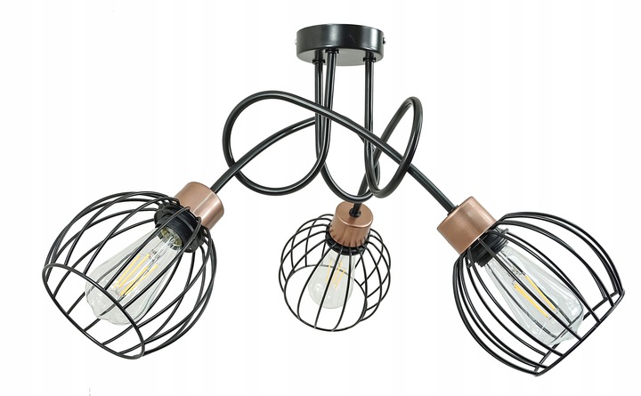 Stropní svítidlo závěsný lustr Loft drát Kula 3