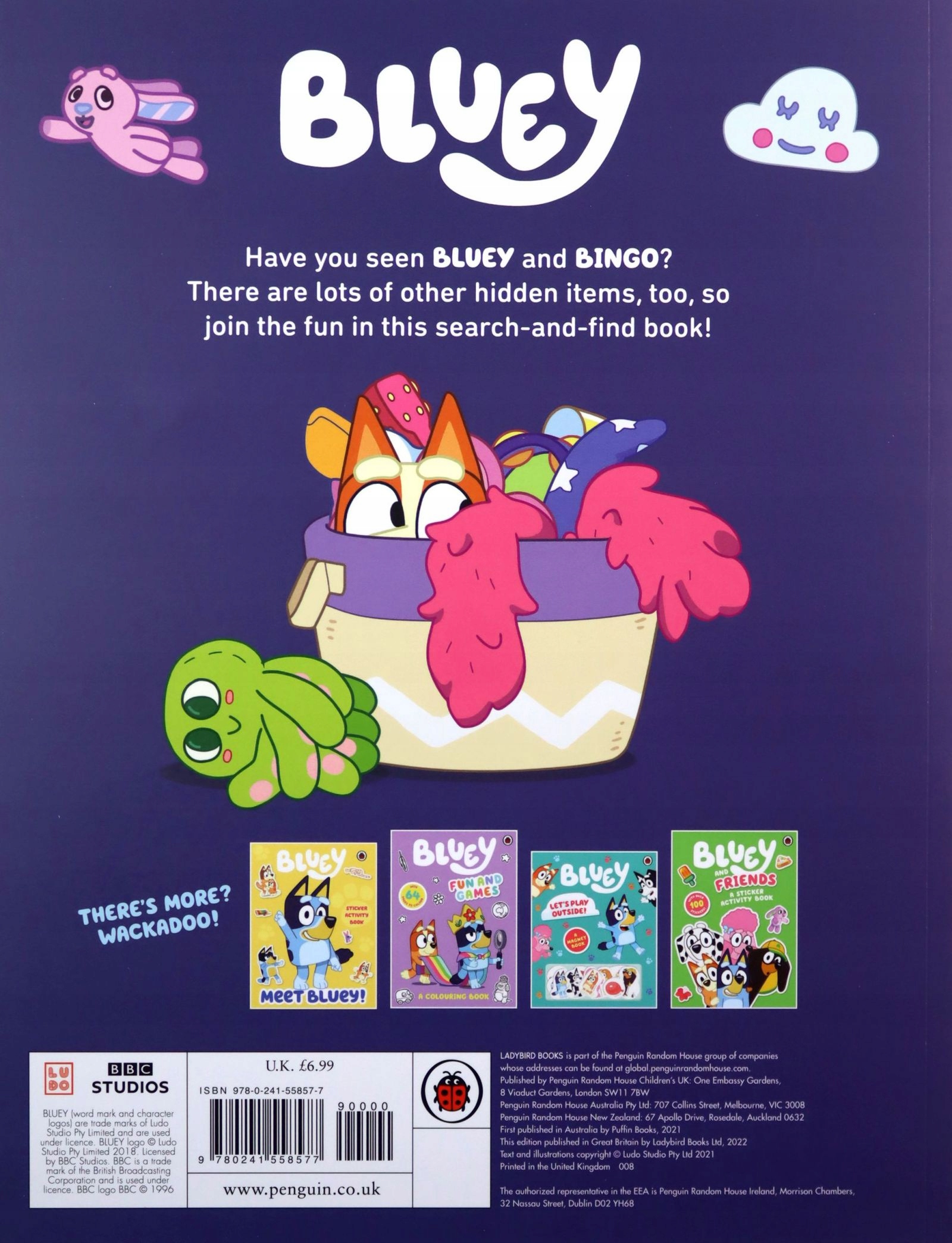 BLUEY: WHERE'S BLUEY (KSIĄŻKA) Stan opakowania oryginalne