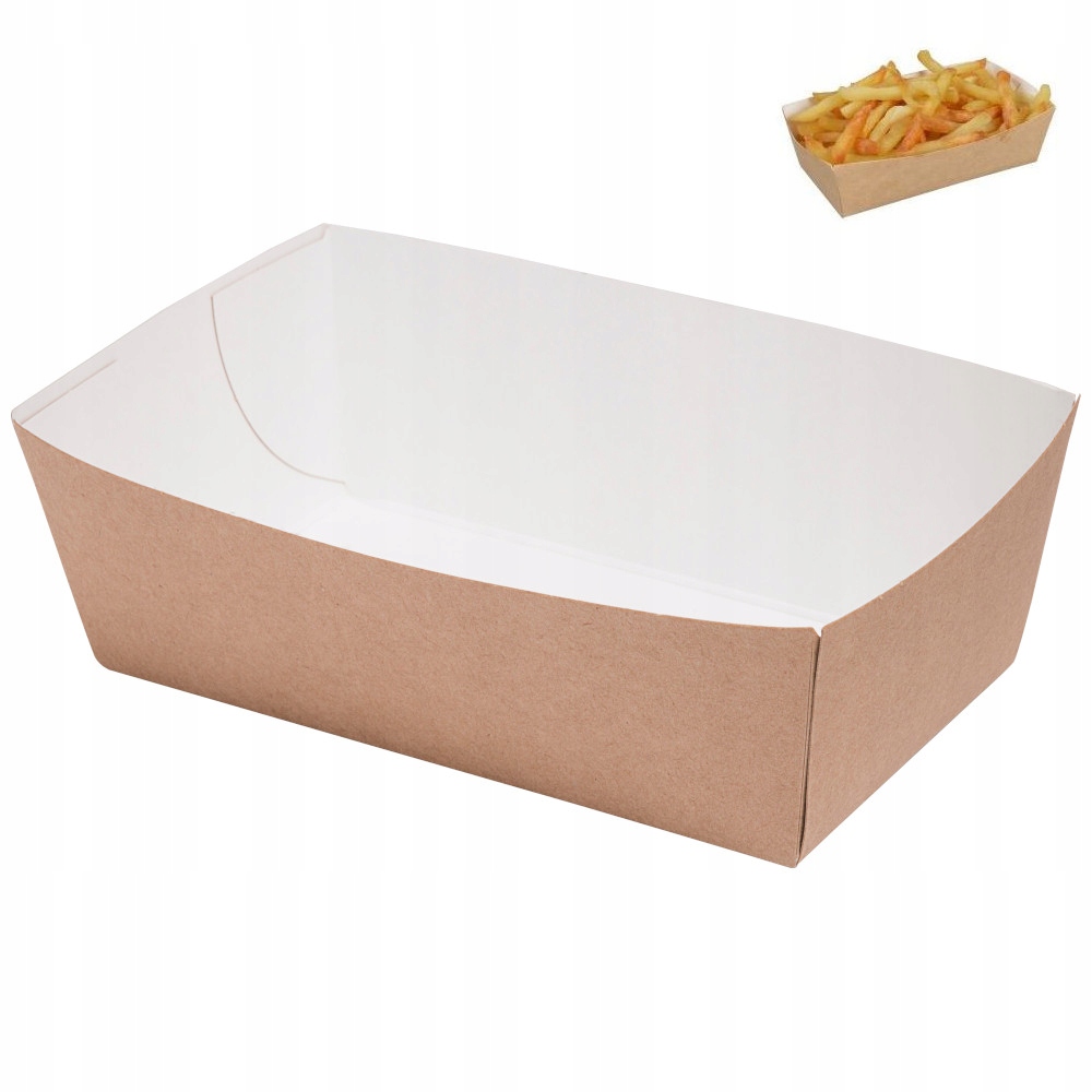

Tacki papierowe kraft głębokie 120x60x40mm 100szt