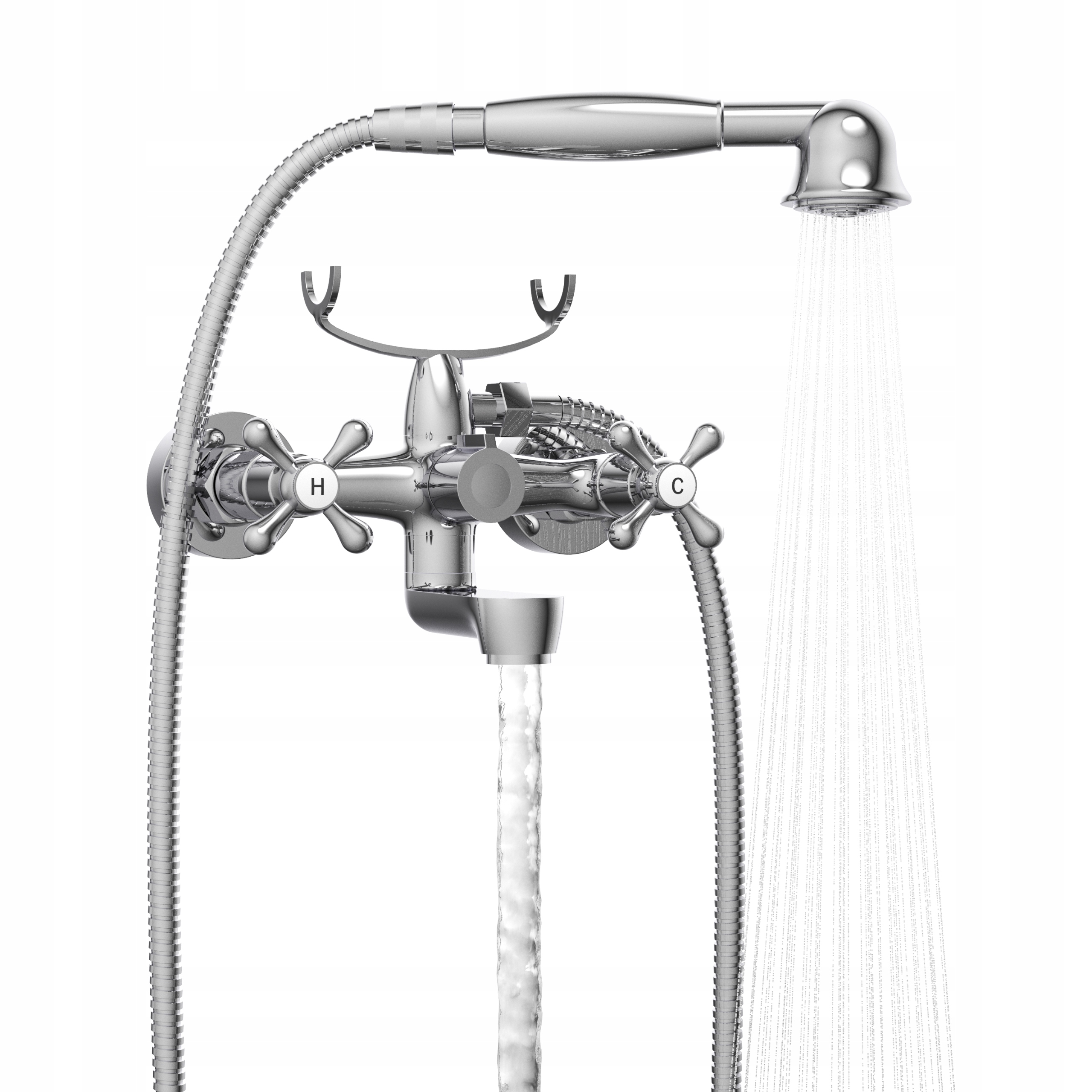 Retro Pohyblivá Vaňová Batéria Sprchová Súprava