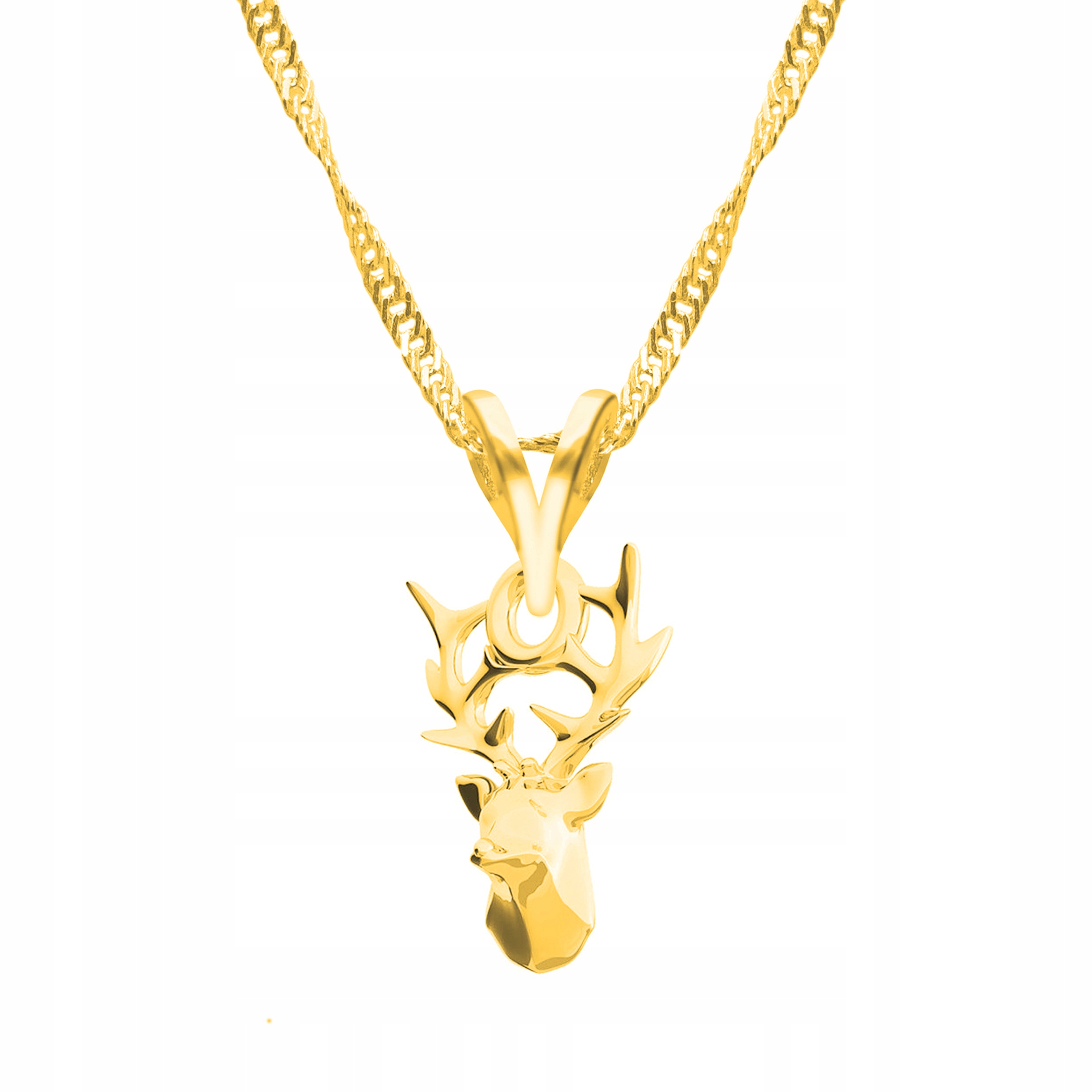 Řetízek zlatý náhrdelník 925 Jelen Rohy Zvíře