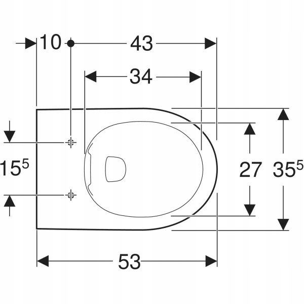 GEBERIT MISKA WISZĄCA WC SELNOVA RIMFREE Marka Geberit
