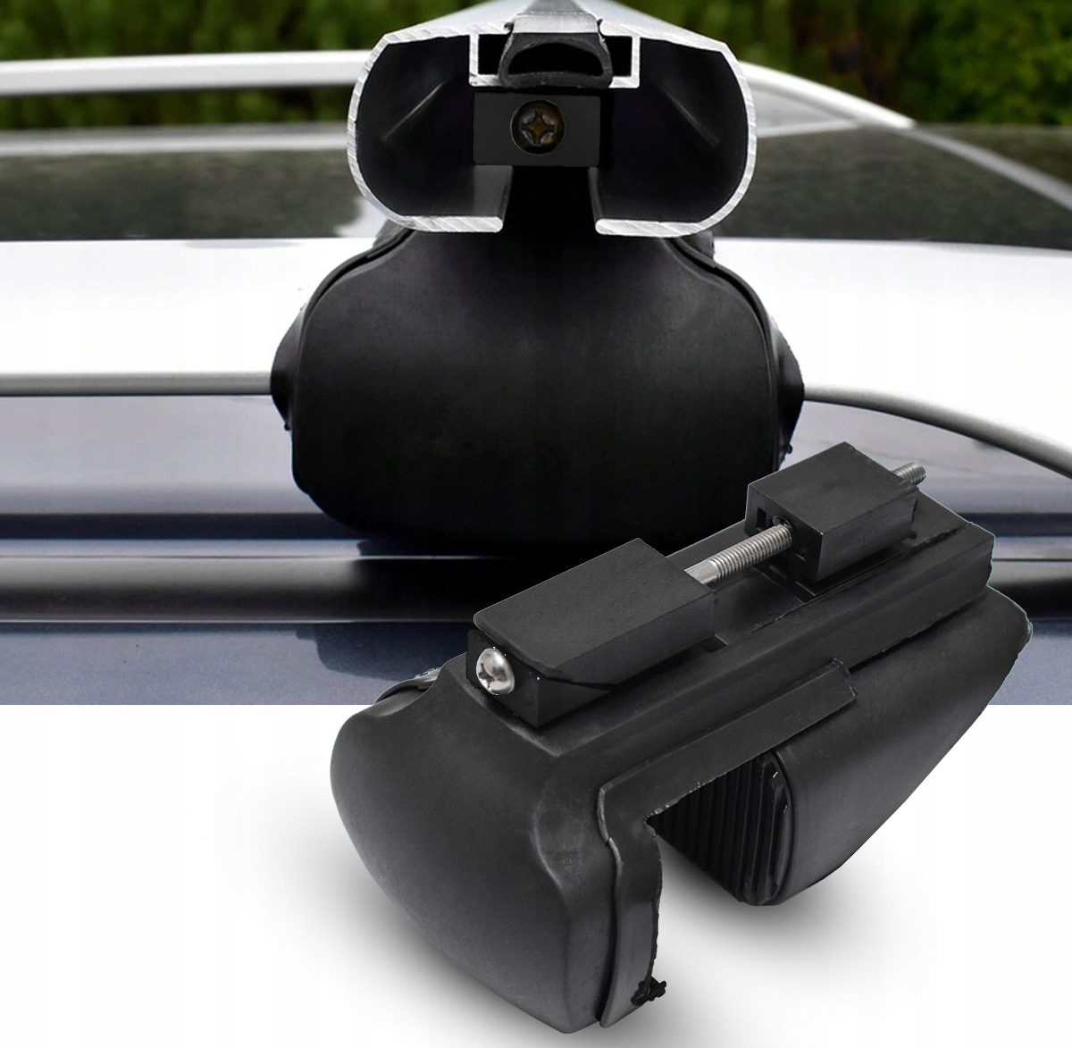 BAGAŻNIK DACHOWY NA RELINGI BELKI OTWARTE UNIWERSALNY ALUMINIOWY 123 CM KPL Producent Hoalte