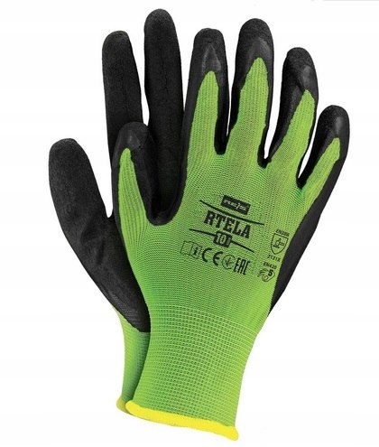 

Rękawice z Poliestru, Powlekane Latexsem Rozm. 9