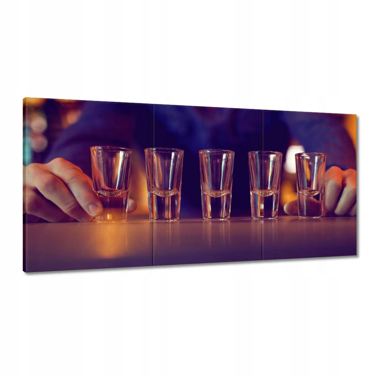 Obrazy 180x90 Barman, řada sklenic