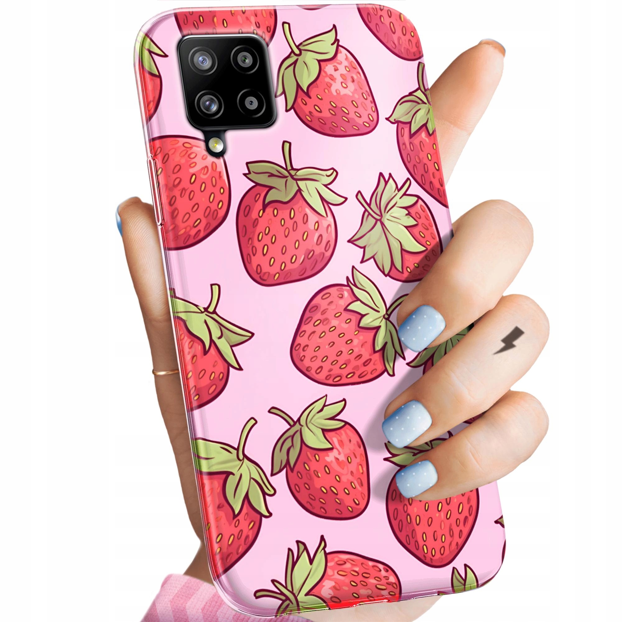 Etui Do Samsung A42 5G Truskawki Poziomki Owoce Obudowa Pokrowiec