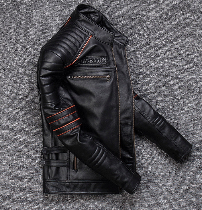 Męska Kurtka skórzana CZASZKA Skóra Naturalna XL Rozmiar XL