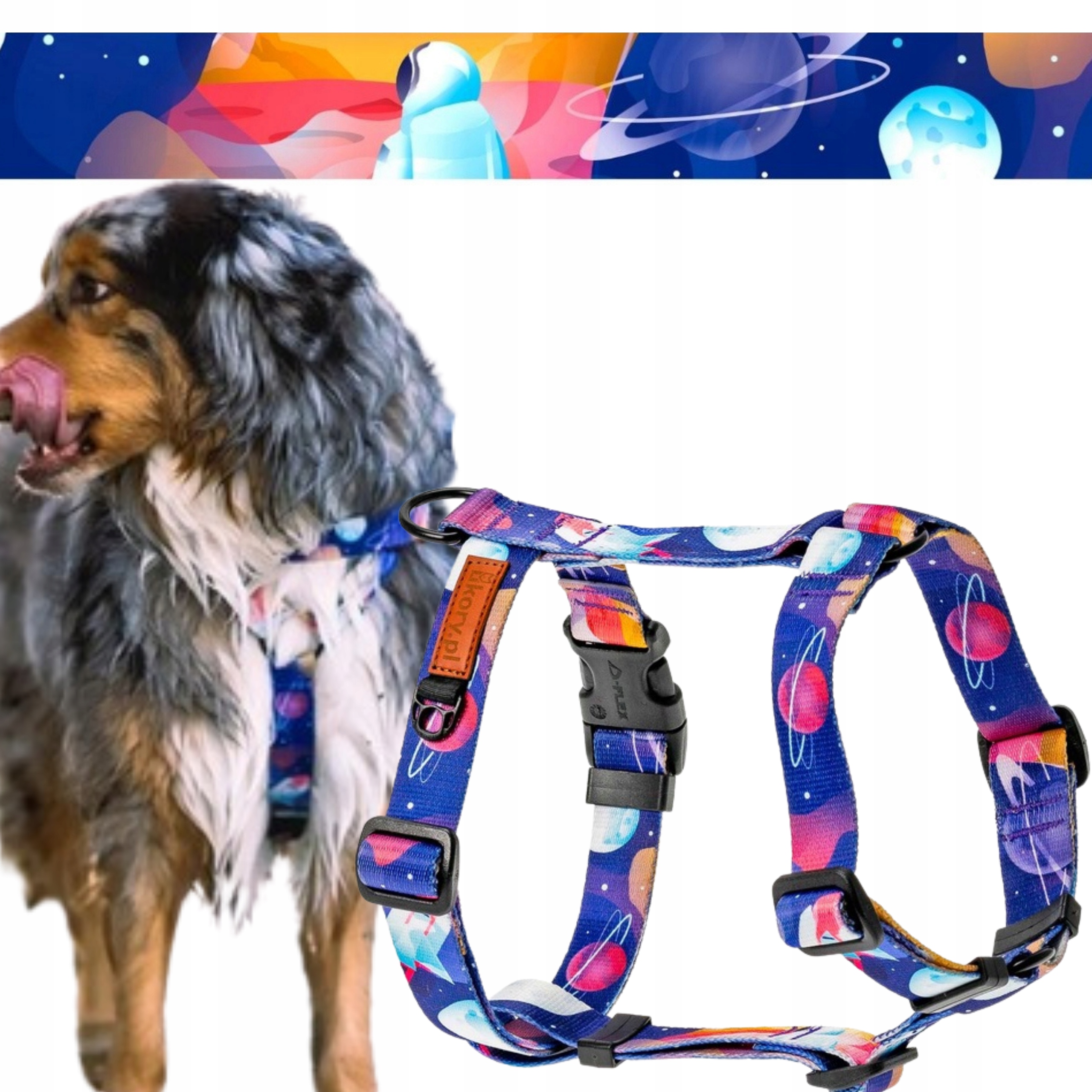 Levně Šle Guard pro tahajícího velkého psa akita chow L/XL 30 mm Ukory Kosmos