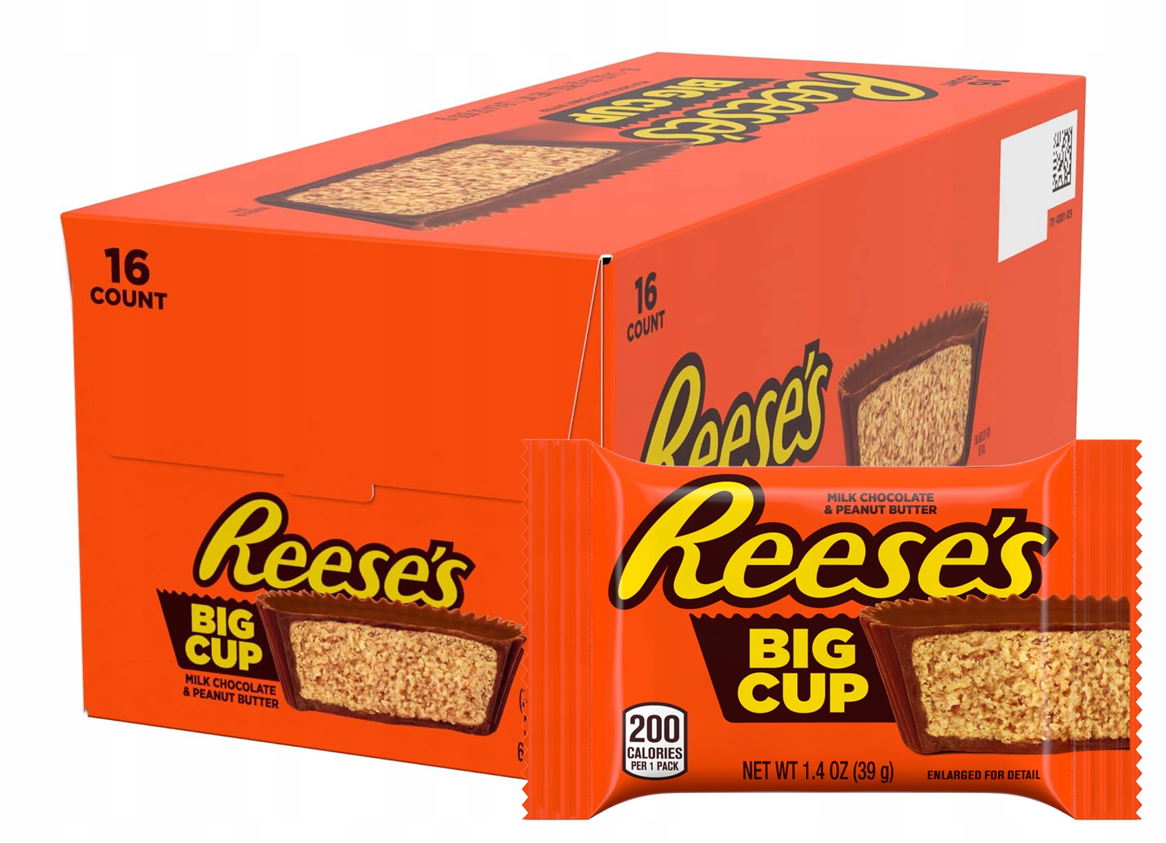 Karton Reese's Big Cup 39 g Čokoládová čokoládová bábovka Ořechový krém