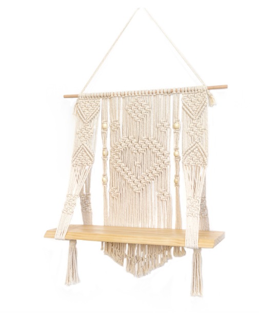 

Półka Makrama ozdoba na ścianę Boho Ps