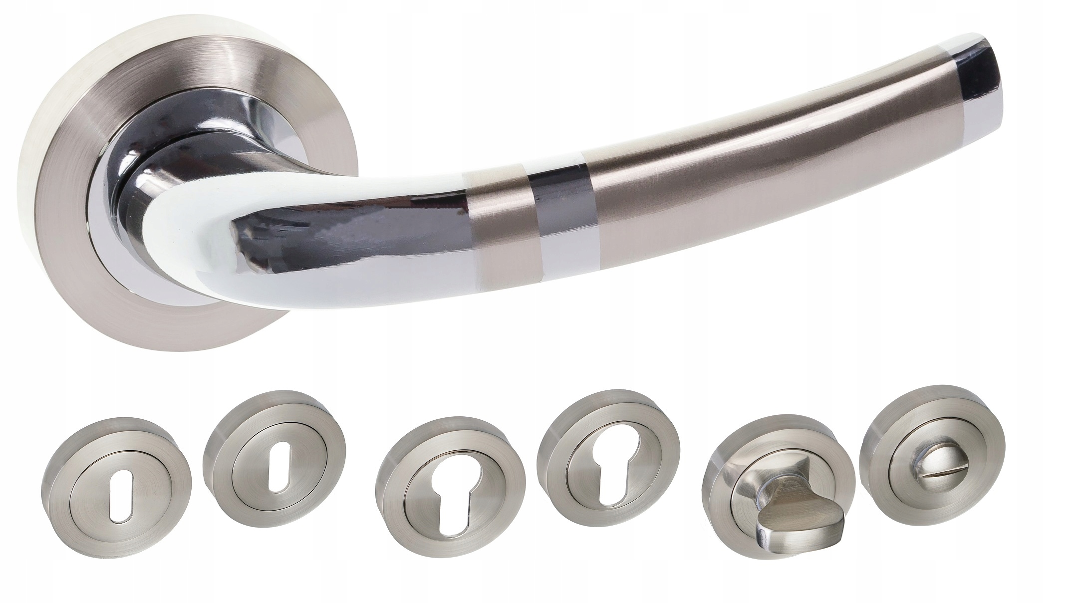 

Klamka Paleo chrom/satyna rozety