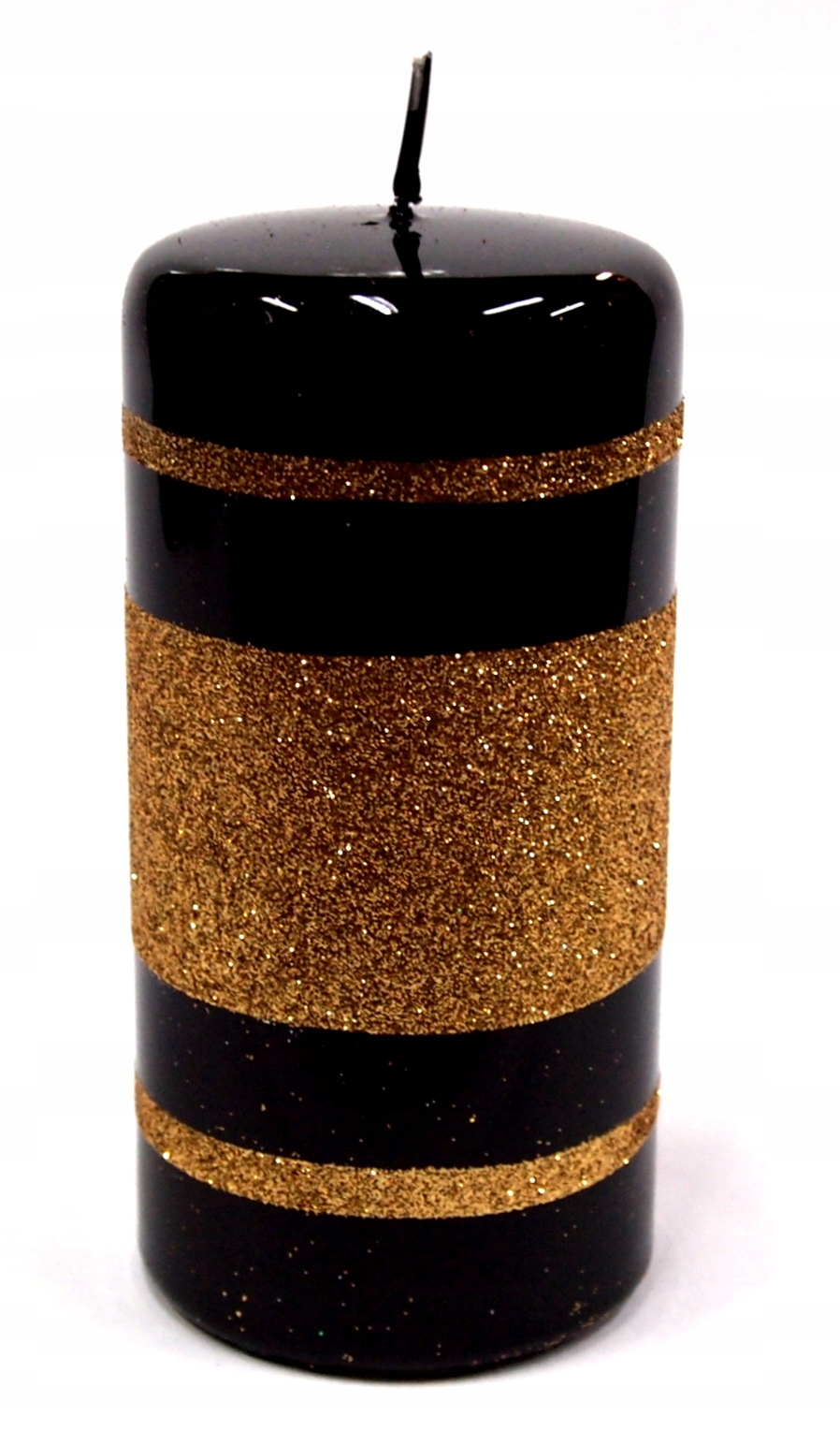 

Świeca Metallic 3 Paski Walec 70x150 Czarny Zło