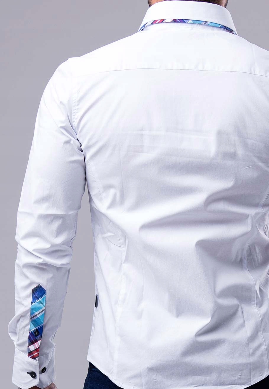 Koszula Męska Elegancka Biała Ślub Prezent Wesele Rozmiar kołnierzyka XXL