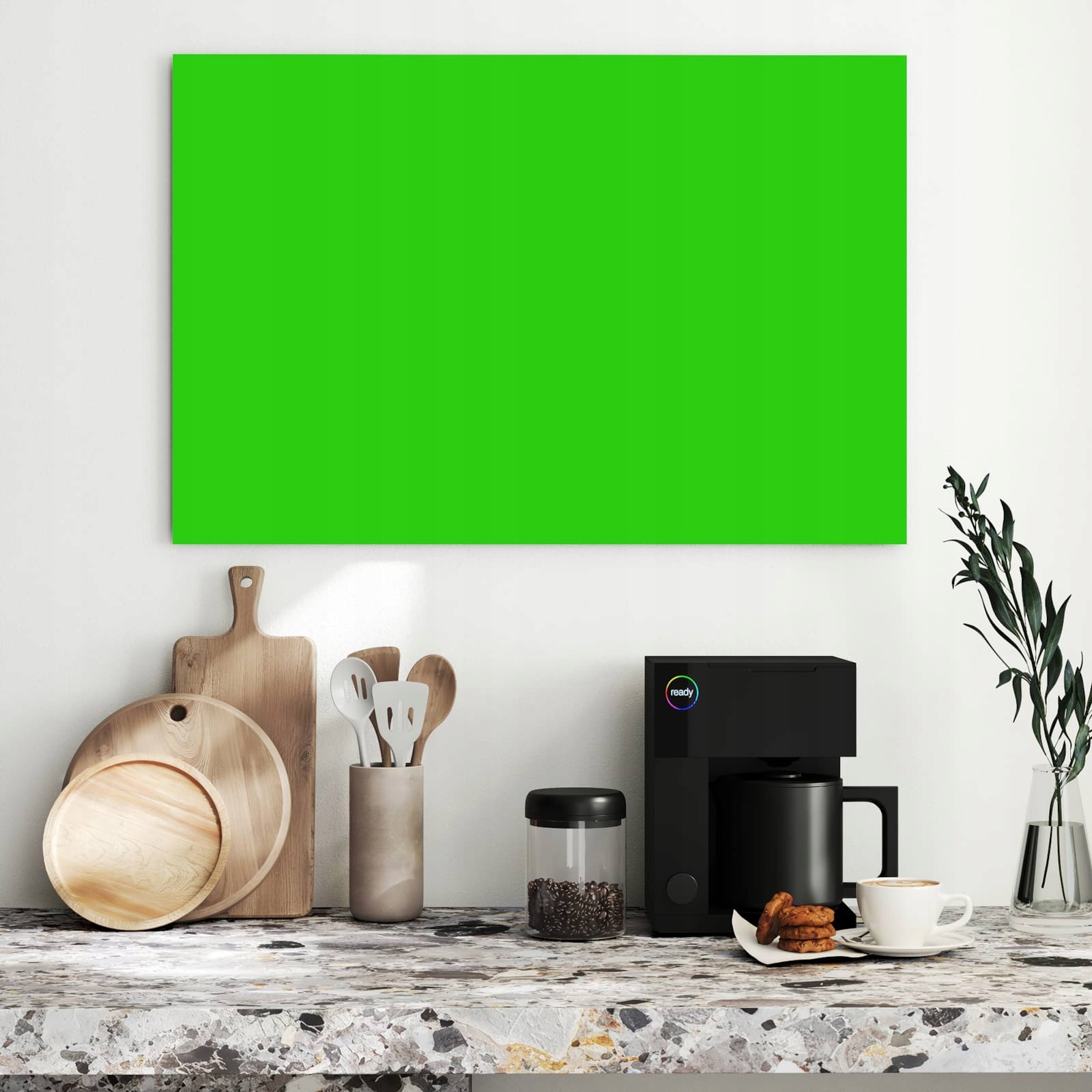 Magnetická tabule Neonovozelené Pozadí 90 × 60 cm