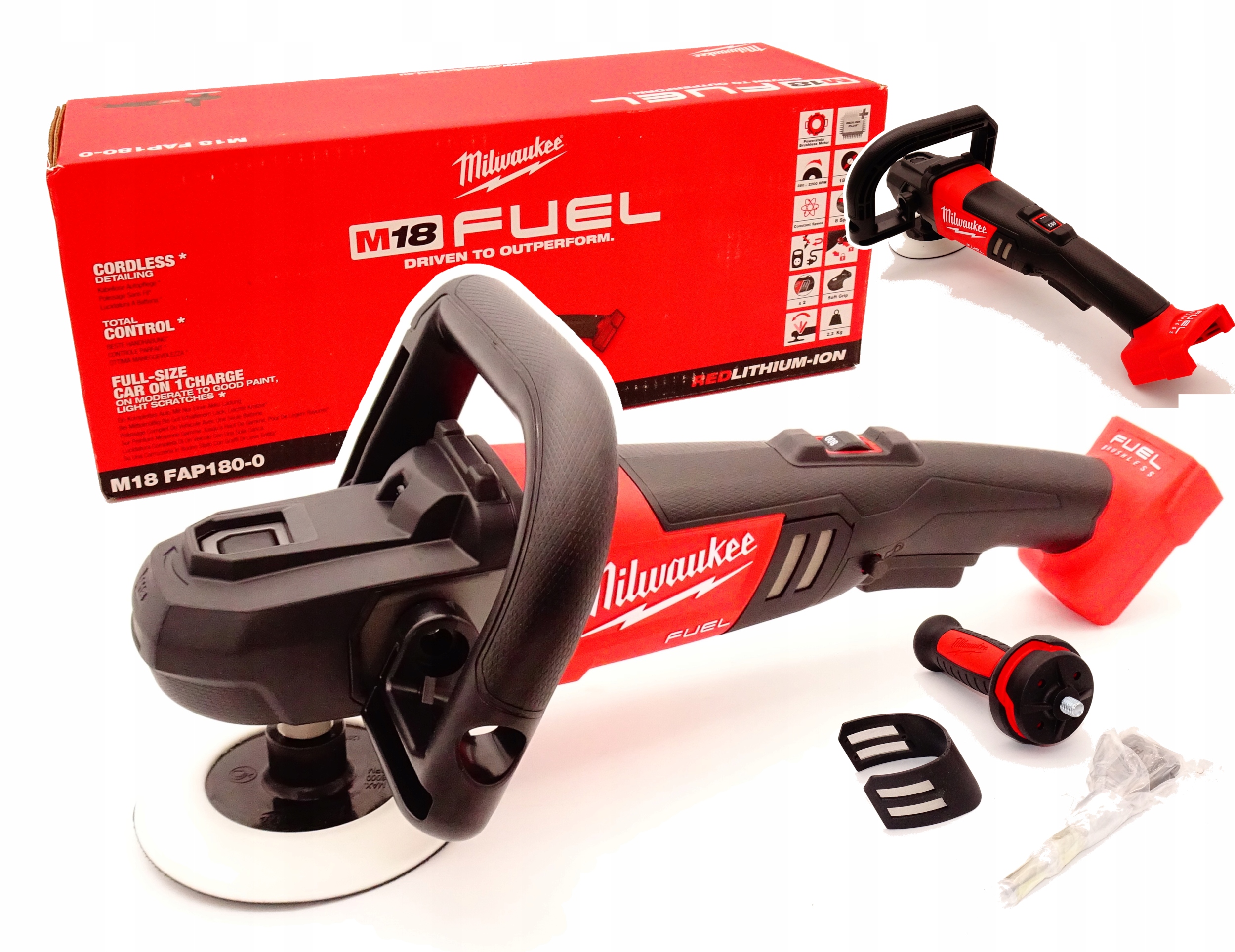 Polerka akumulatorowa Milwaukee M18 FAP180-0 180 mm, 18 V Fuel 4933451549