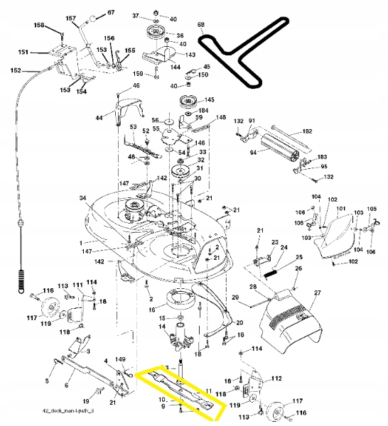 Nůž Lt 2116 A Husqvarna 532139775