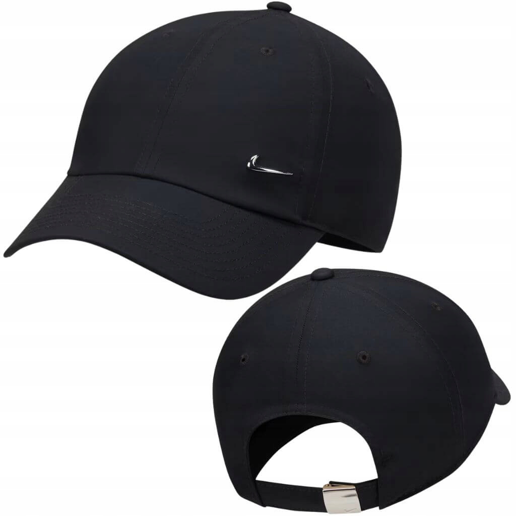 Nike Czarna Czapka z Daszkiem Sportowa Dri-FIT Unisex Oddychająca M/L