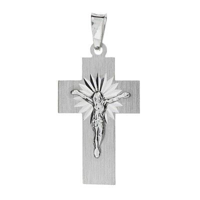 Stříbrný kříž 925 s Pasijkou, elegantní, ideální pro biřmování přijímání