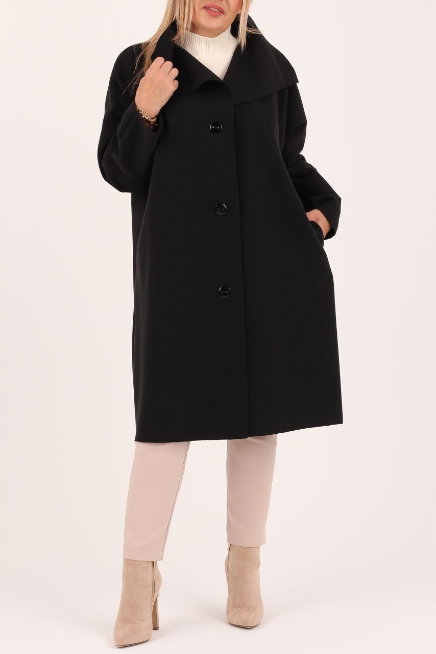 PŁASZCZ PRZEJŚCIOWY DŁUGI POLSKI PRODUCENT ELEGANCKI DUŻE ROZMIARY Marka FEMIMODA