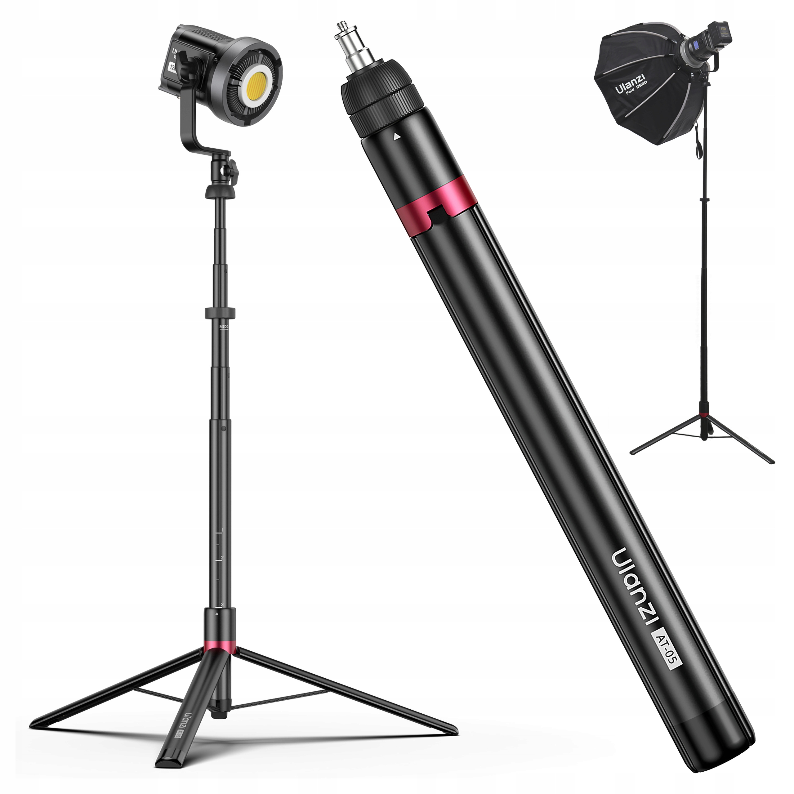 Profesionální osvětlovací stativ Ulanzi AT-05 203 cm 5 kg, stopka 5/8 palce