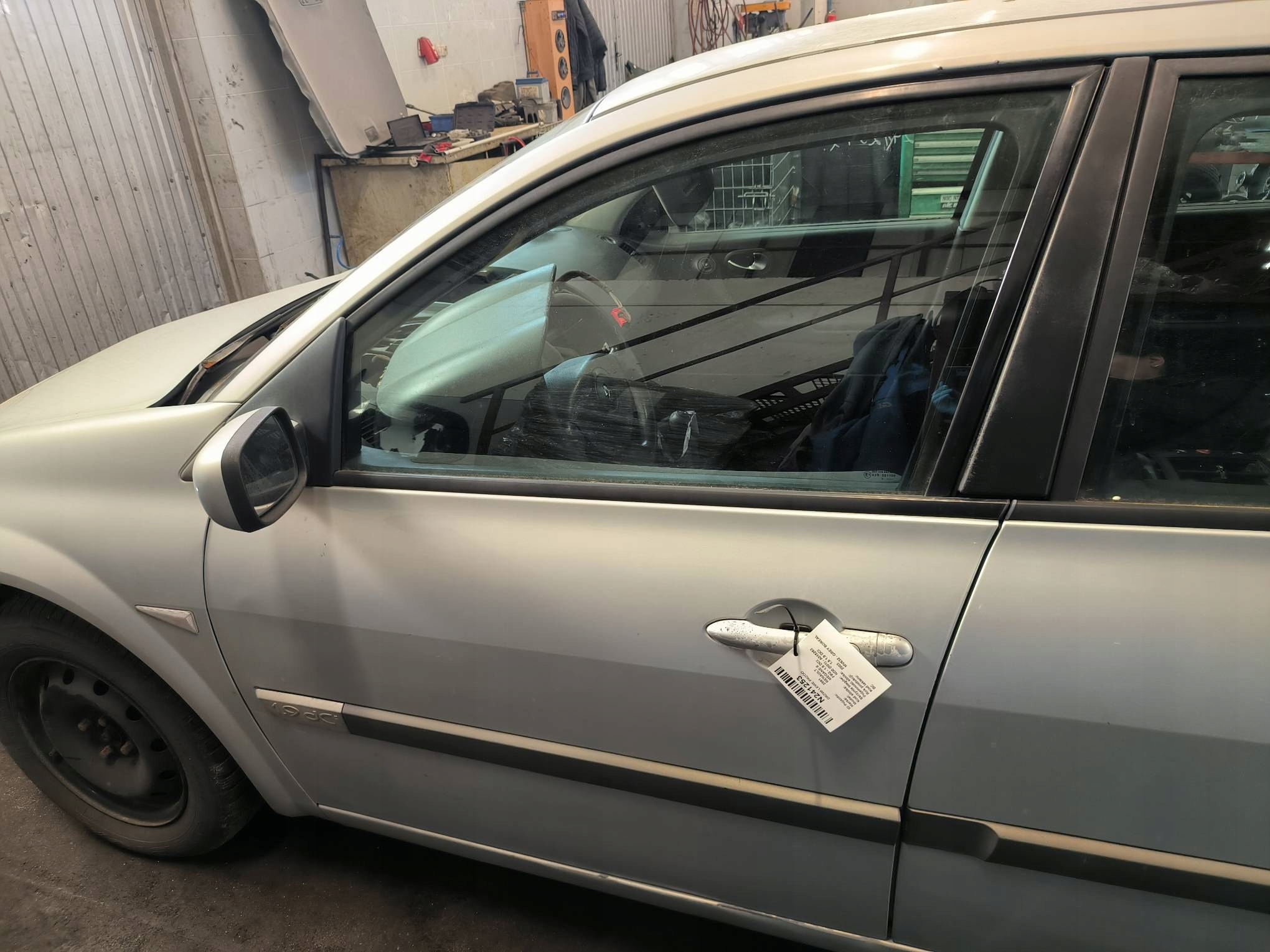 door left front MV632 silver RENAULT MEGANE II