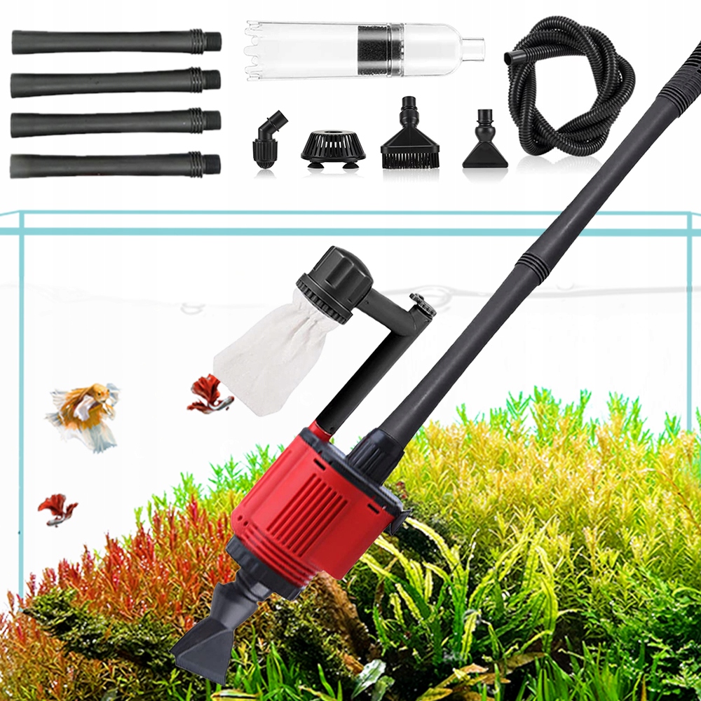 Levně 6V1 Elektrický Vysavač Do Akvária 28W 1800L/H Pro Výměnu Vody Filtr