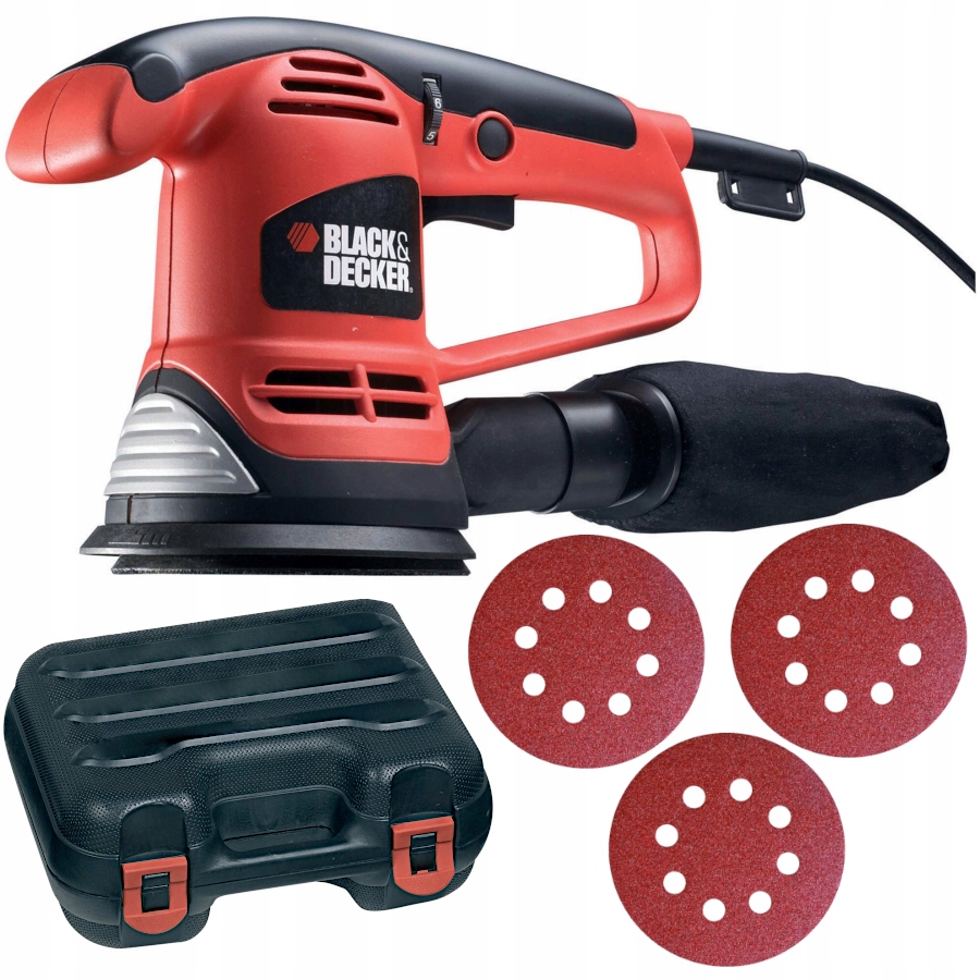 Szlifierka mimośrodowa 480W 125mm walizka akc Black Decker KA191EK