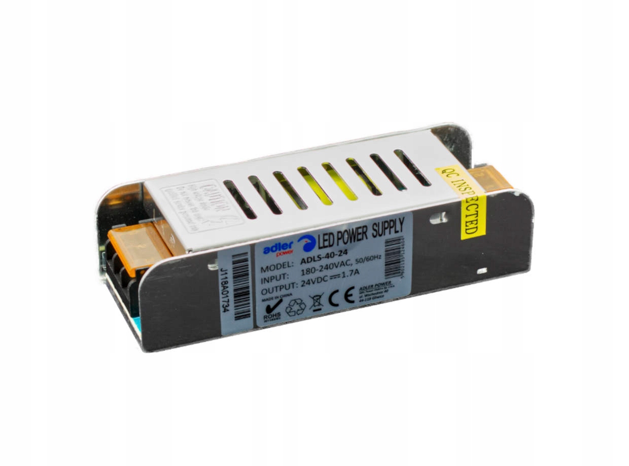 Zasilacz Adler Slim metal, 12V/3A