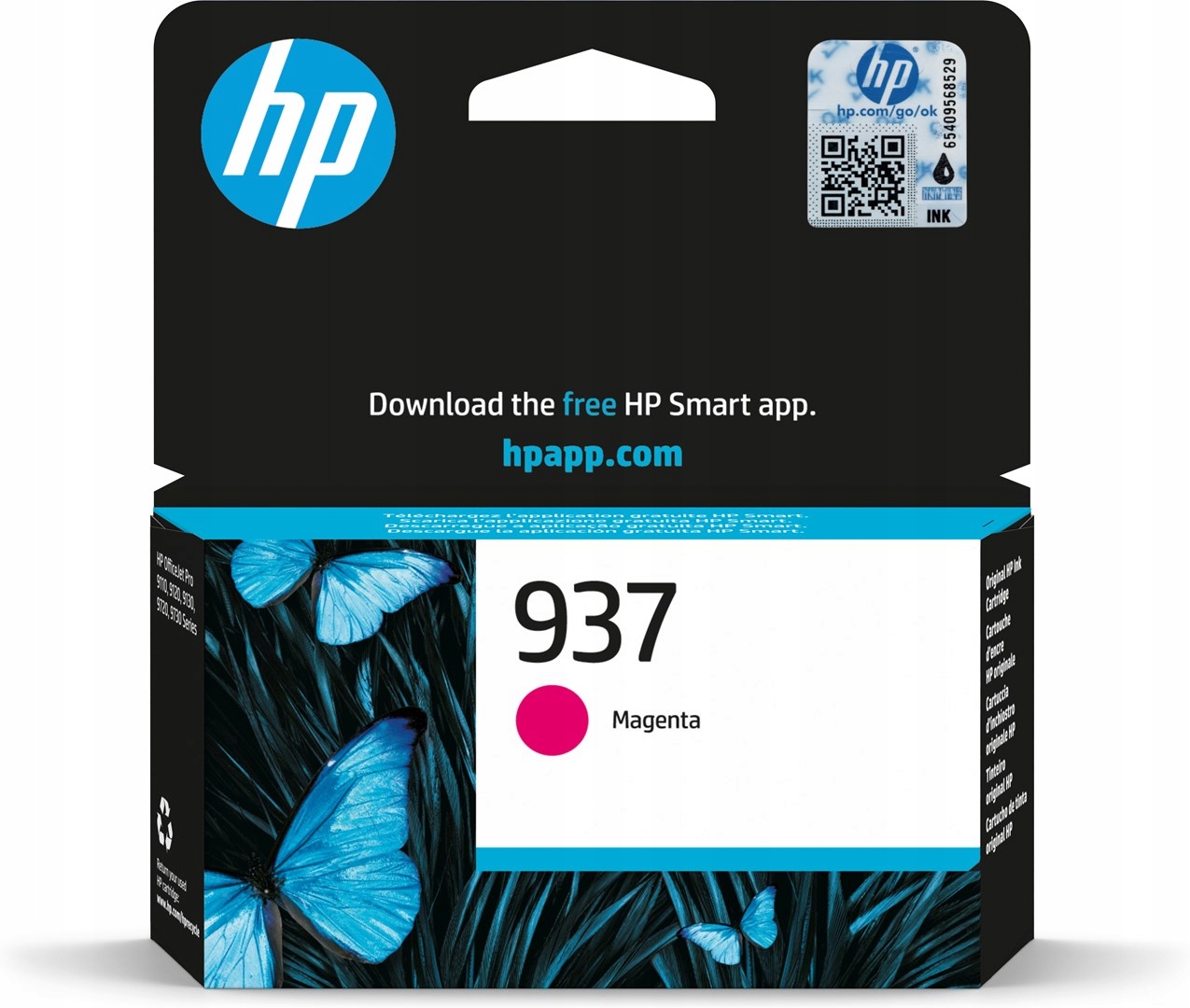 Hp Tinte 937 Purpurowy 800 stron Standardowa wydajność