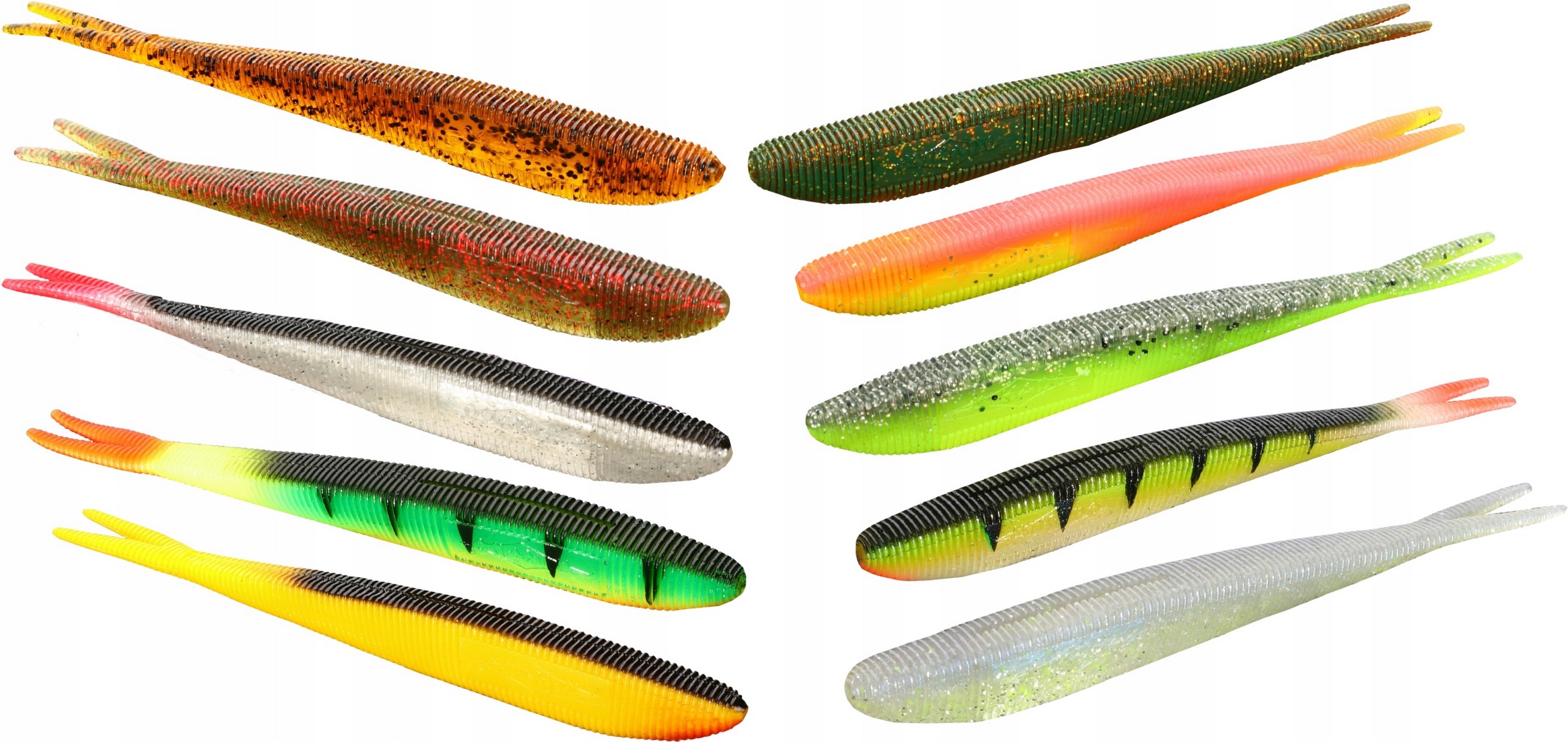 Zestaw Mikado Saira Drop Shot MIX 10 sztuk 10 cm Długość 10 cm