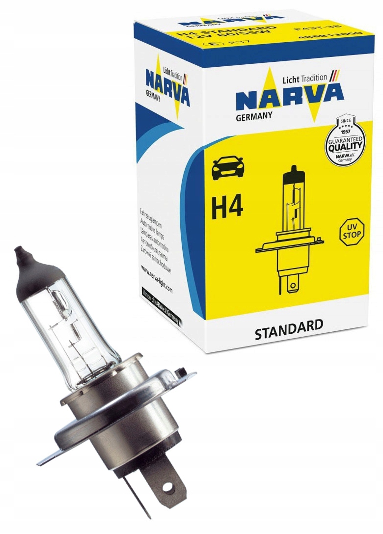 10 x Narva Standard Żarówka H4 12V 60/55W