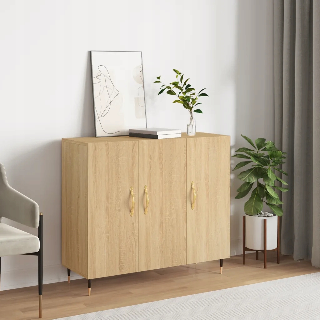 vidaXL Příborník dub sonoma 90 x 34 x 80 cm kompozitní dřevo