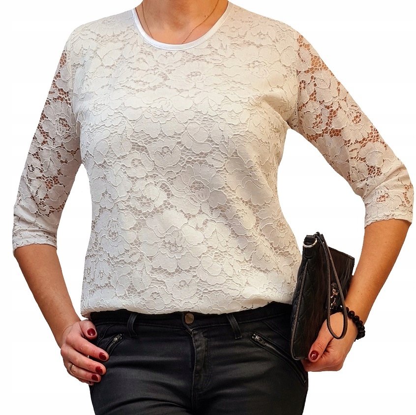 

Elegancka Bluzka Koronka 42 44 46 48 50 52 54 56