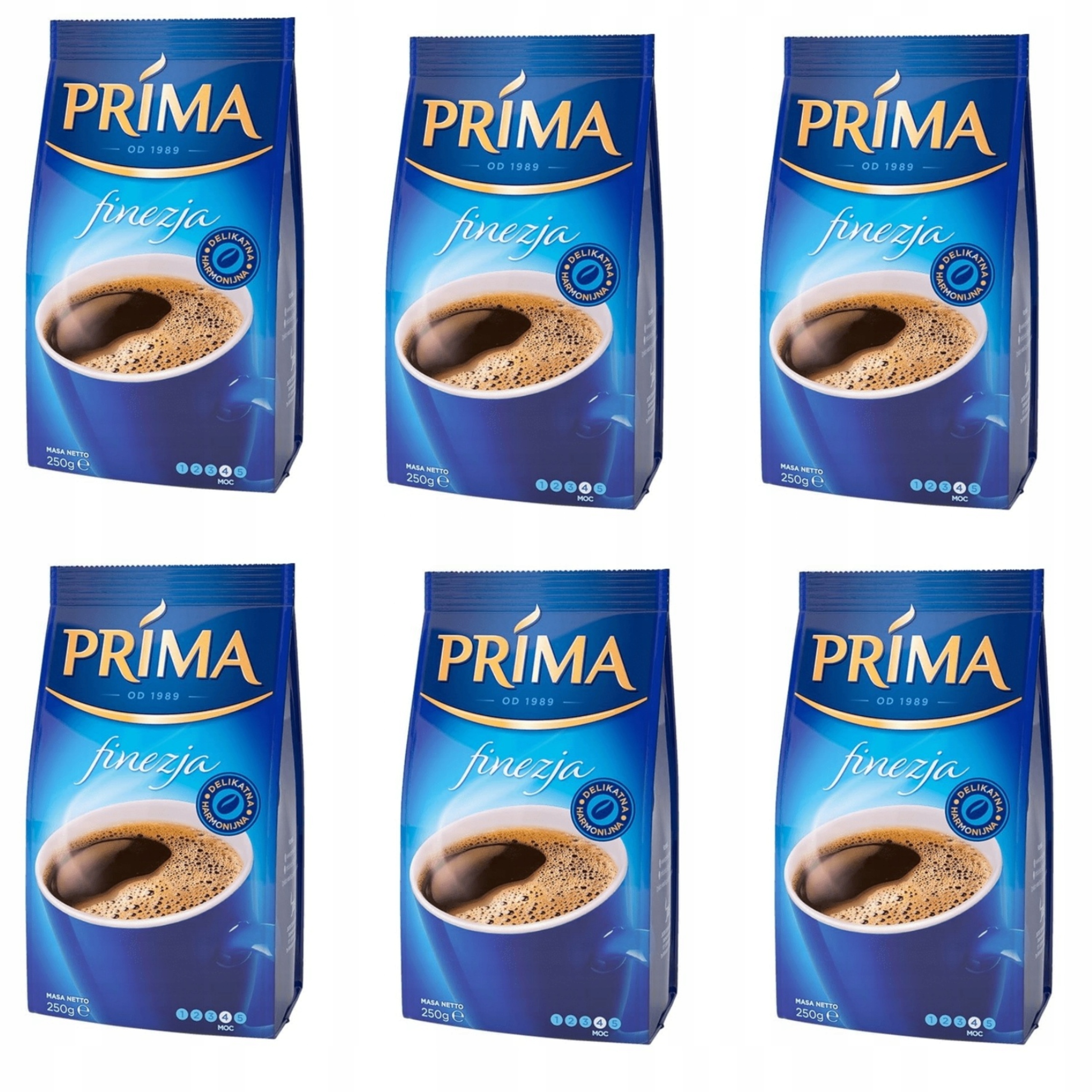 Kawa Prima Finezja 250g Mielona Torba 6 Sztuk