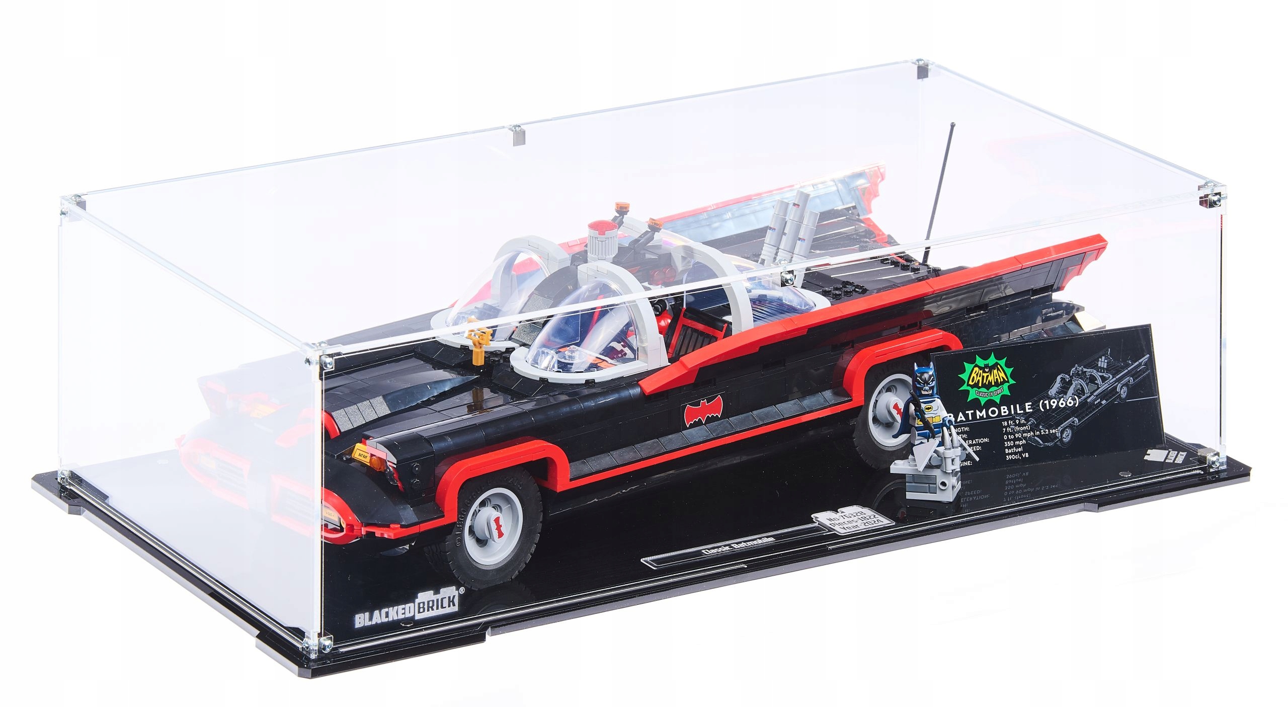 Vitrína Blacked Brick pre Lego 76328 DC Heroes Batman Batmobil
