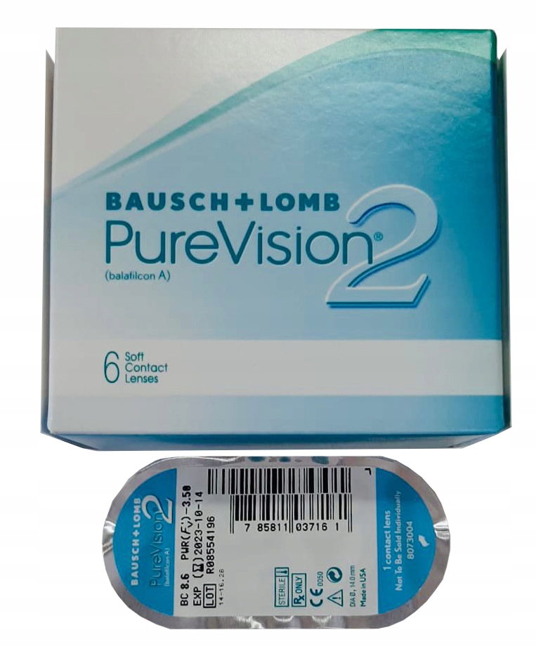 

Soczewki miesięczne Pure Vision 2HD 6szt moc -7,5