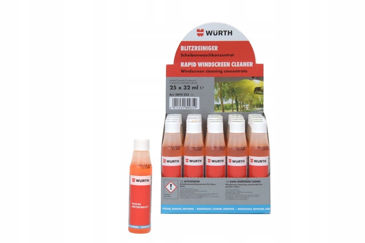 LETNI PŁYN DO SPRYSKIWACZY WURTH 32ML KONCENTRAT Typ Koncentrat